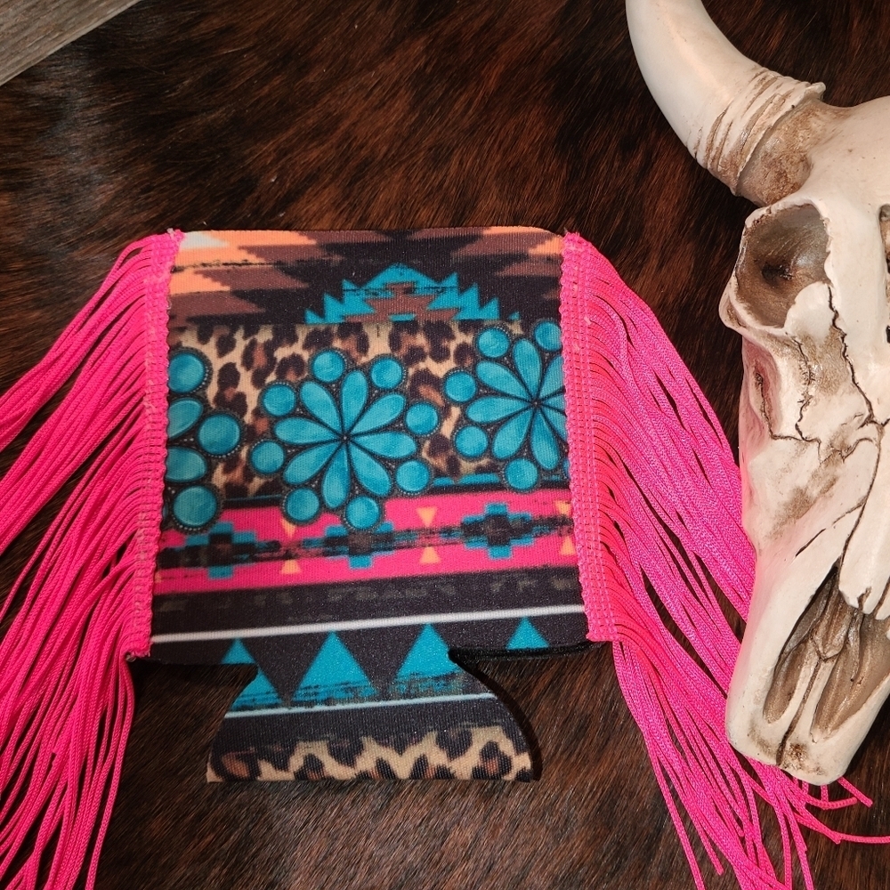 Western Graphic Regular Fringe Koozie